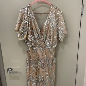 ASTR Gold Sequin Dress Small